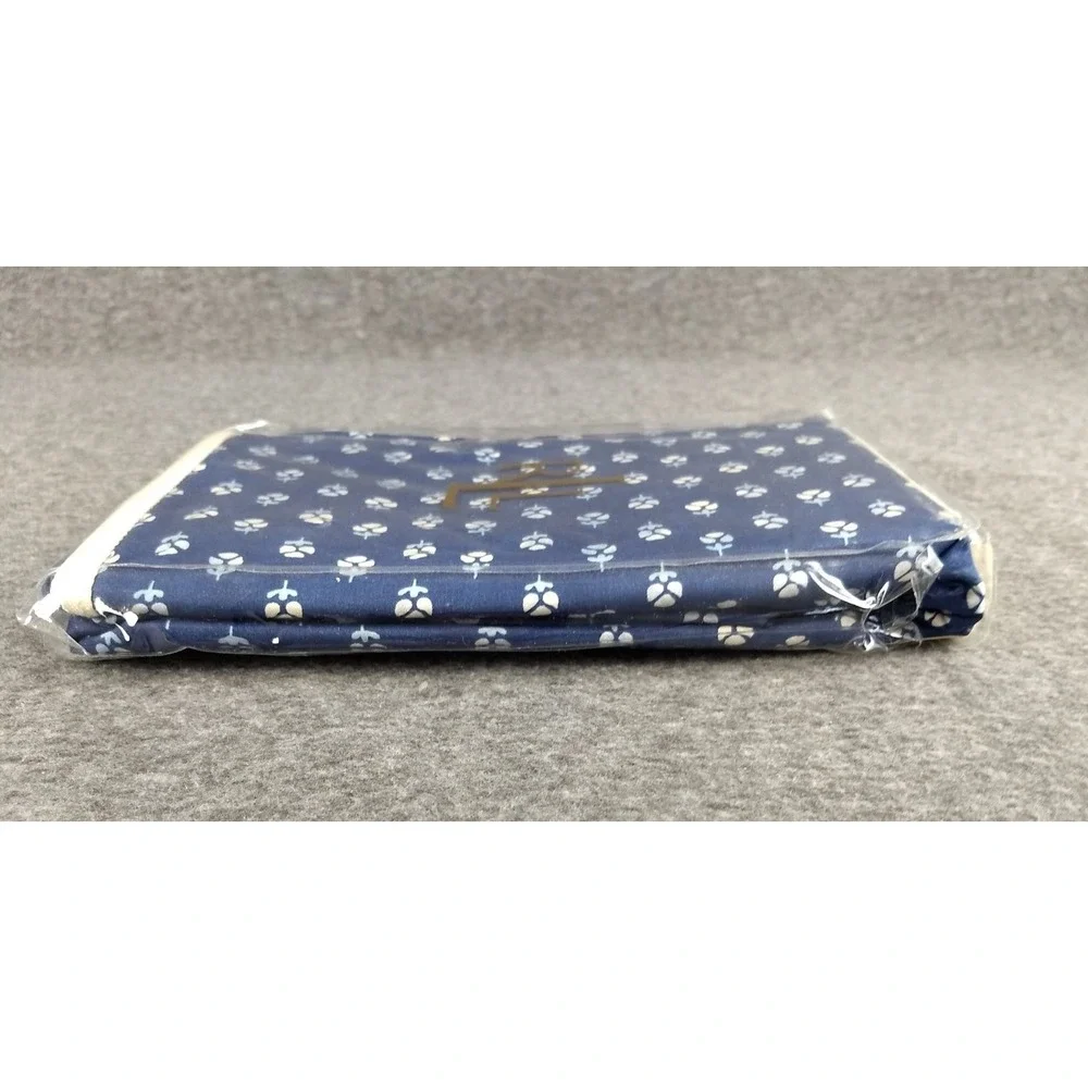 Ralph Lauren Cote D'Azur Floral Standard Pillowcases Pair Blue Cotton‎ Italy NEW